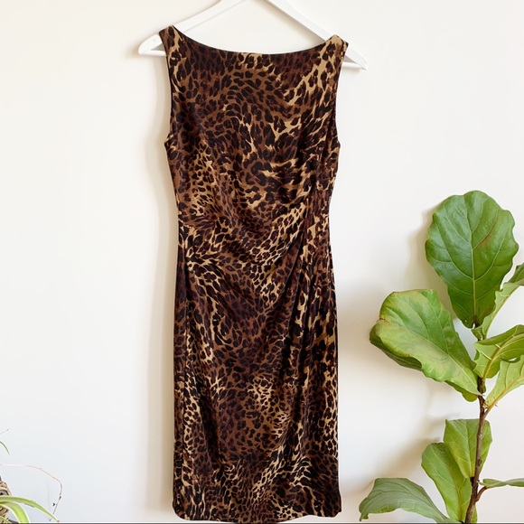 Lauren Ralph Lauren Dresses & Skirts - Lauren Ralph Lauren Brown Leopard Print Dress 4